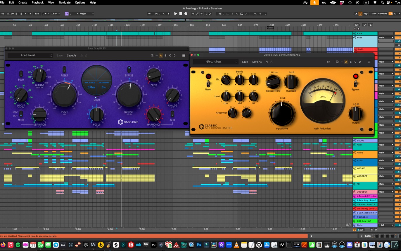 Nihil Young using Bass ONE and Classic Multiband Limiter in T-RackS 6
