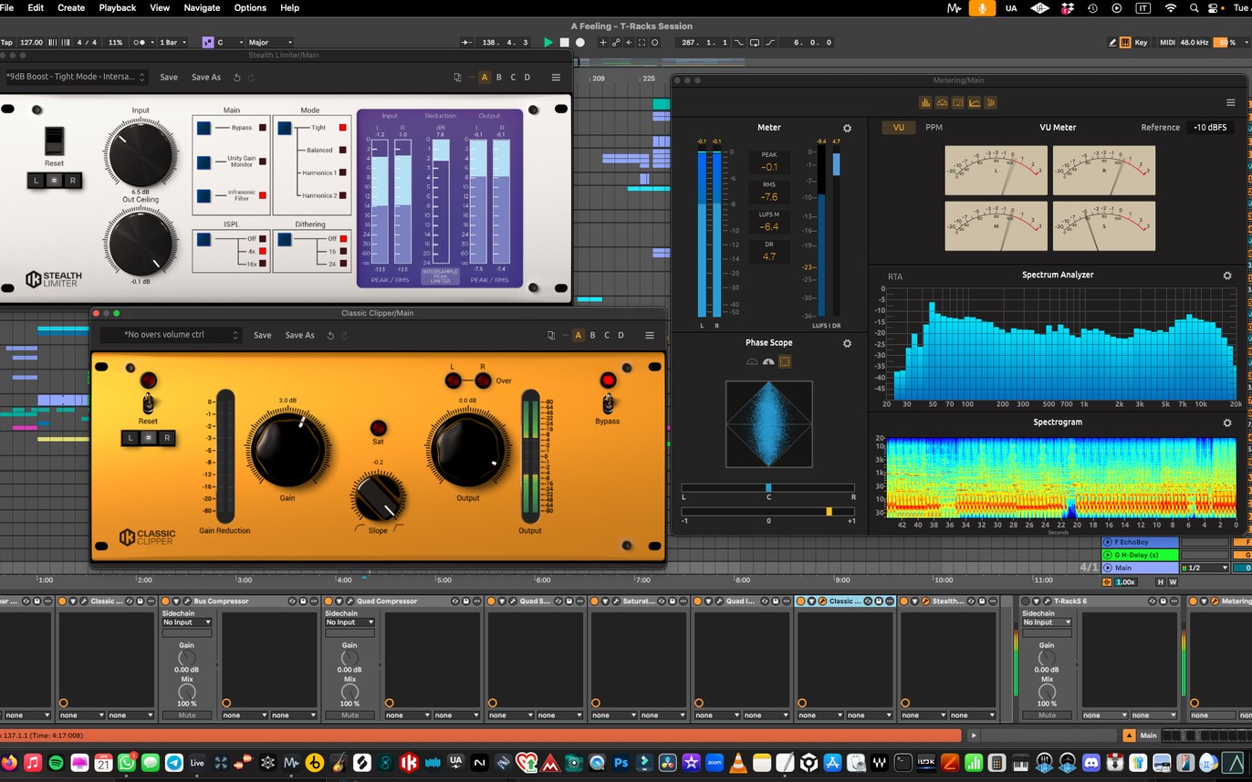 Nihil Young using Classic Clipper and Stealth Limiter in T-RackS 6