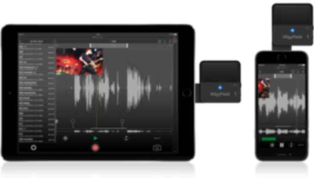 iPad Air, iPhone 6, iRig Mic Field