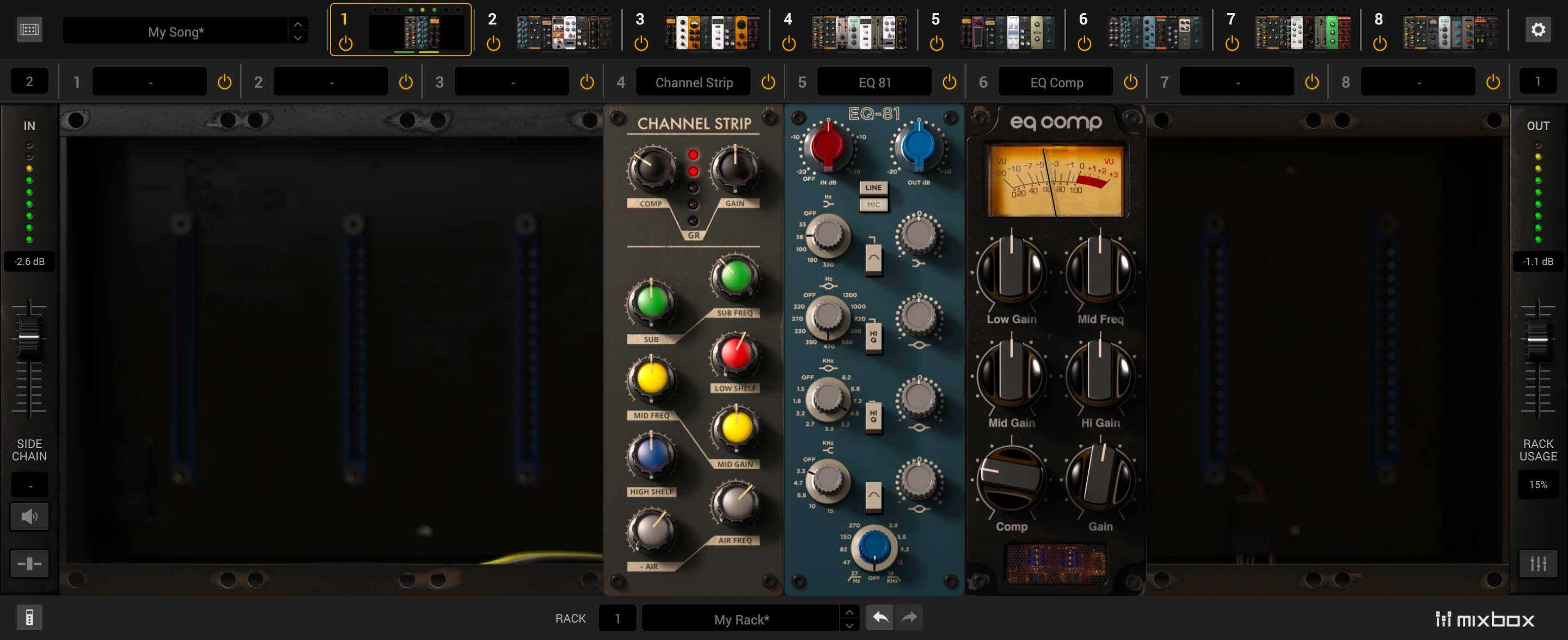 MixBox audio effects rack. All the FX you need in one rack.