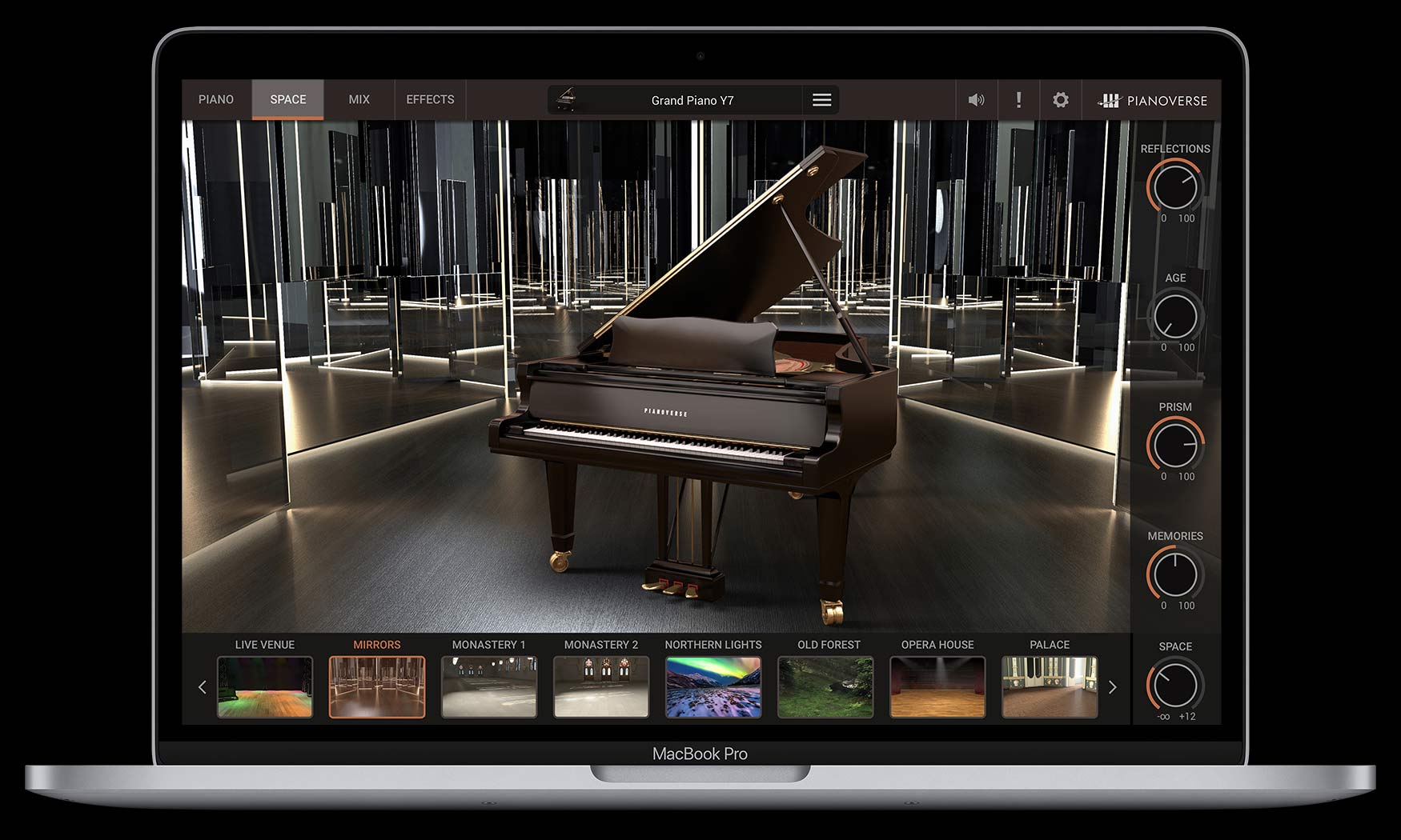 Macbook with Pianoverse GUI