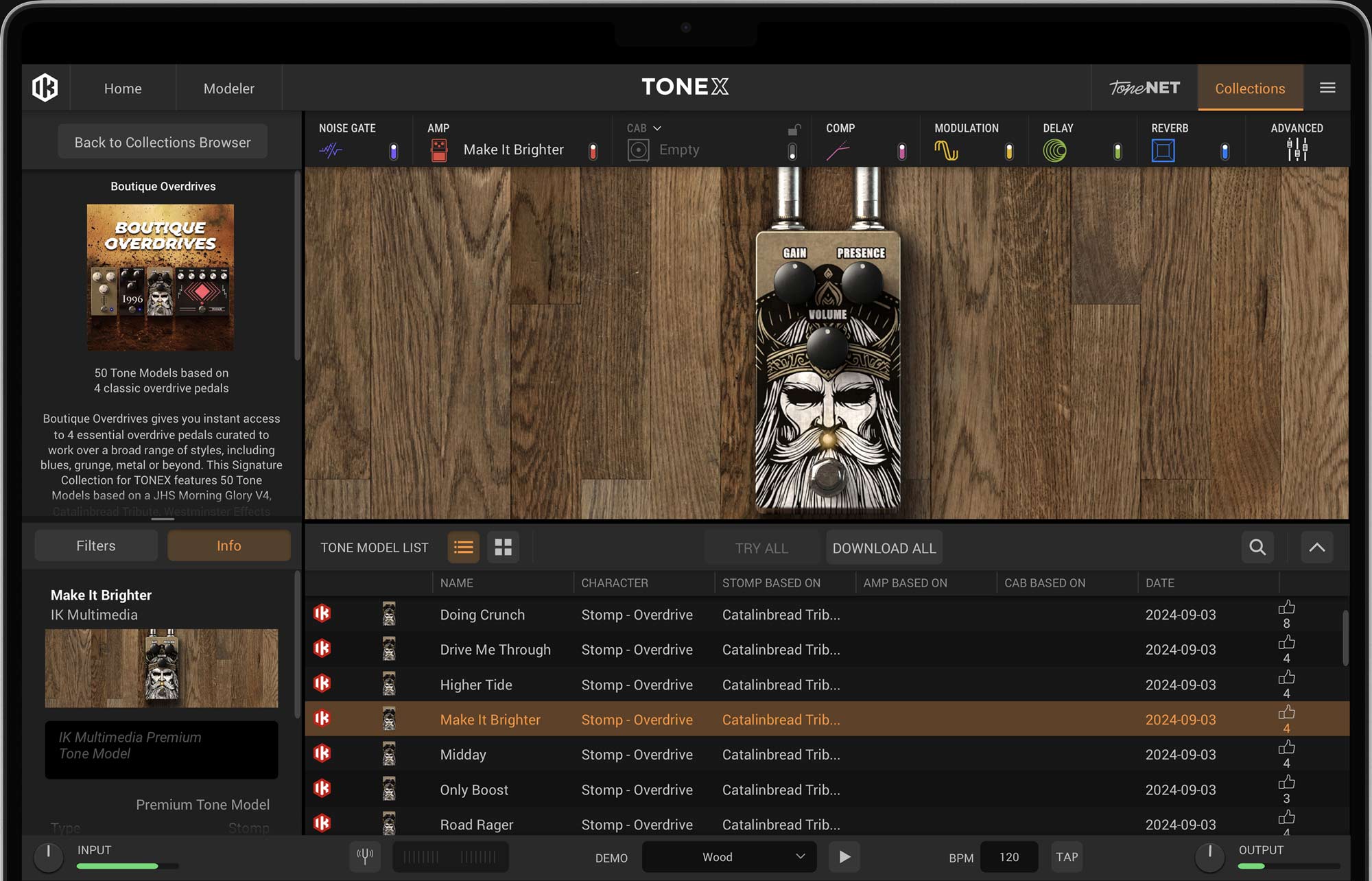 TONEX Boutique Overdrives