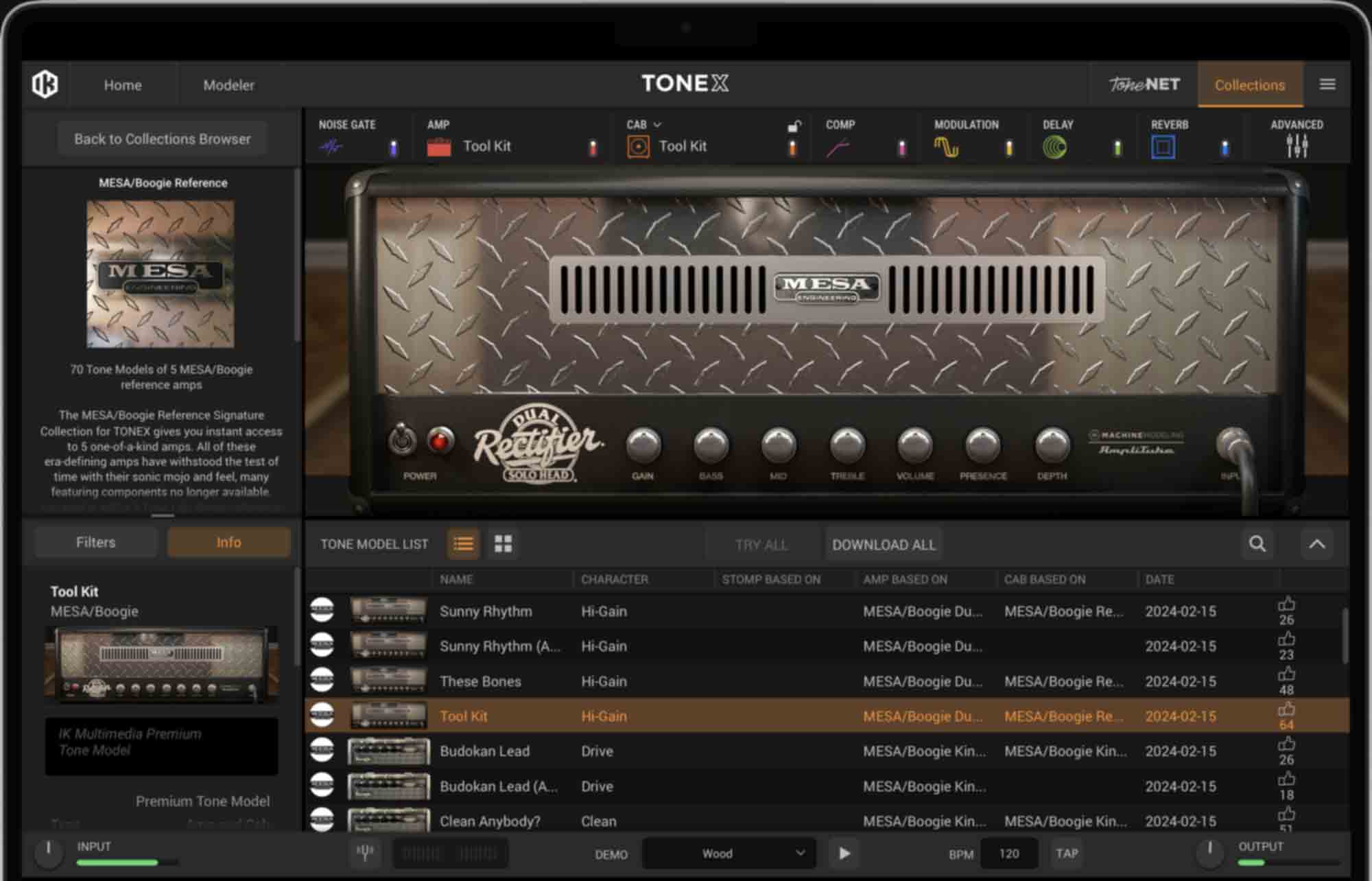 TONEX MESA/Boogie Reference GUI