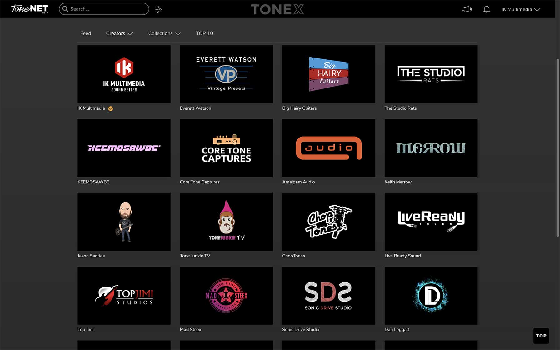 Tone Partners page